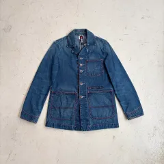 90s DIESEL ディーゼル ヴィンテージ デニム カバーオール ジャケット Sのサムネイル