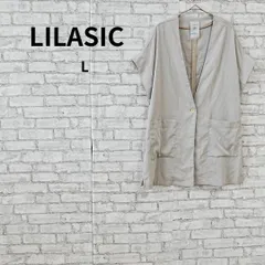 LILASIC ショートスリーブノーカラージャケット L 古着のサムネイル