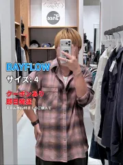 BAYFLOW ベイフロー シャツ/ブラウス 4 ピンク コットン 無地 チェック柄 長袖 レギュラーカラー メンズのサムネイル