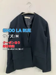 SHOO LA  RUE シューラルー ノーカラージャケット M ブラック 無地 ミドル丈 レディースのサムネイル