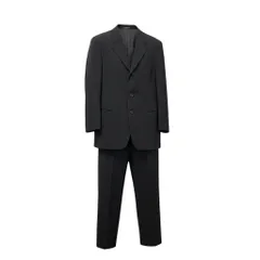 81e21 EMPORIO ARMANI エンポリオアルマーニ スーツセットアップ テーラードジャケット スラックス イタリア製 48サイズ ブラック ウール100％ メンズ 男性用u02tのサムネイル