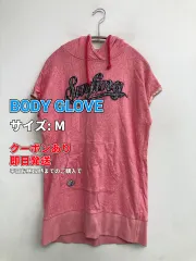 BODY GLOVE ボディグローブ パーカー M ピンク コットン スウェット 無地 前面プリント プルオーバー 半袖 レディースのサムネイル