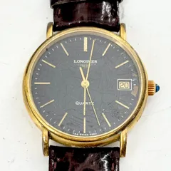 LONGINES 腕時計 ロンジン クォーツ デート 革ベルト黒 2353のサムネイル