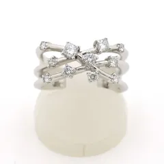 【 美品 】TASAKI タサキ 指輪 新品仕上げ済 K18WG 11P ダイヤモンド リング 10号 ケース付 Aランク 0.39ct ジュエリー ホワイトゴールドのサムネイル