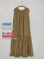 emmi エミ ワンピース 1 ベージュ リネン・麻 無地 袖なし ロング・マキシ丈 ティアード レディースのサムネイル