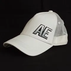 【タグ付き未使用】American Eagle キャップ サイズ調節可能 メッシュ ホワイト ロゴ刺繍 アメリカンイーグル AFM7-24のサムネイル