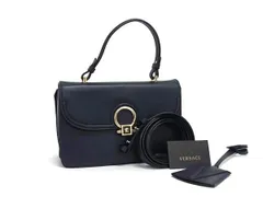 VERSACE ヴェルサーチェ ハンドバッグ メデューサ - ネイビー レザー レディース 2WAY ゴールド金具のサムネイル