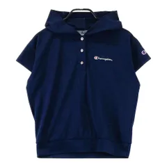 サイズ：LARGE CHAMPION GOLF チャンピオンゴルフ  フード付 半袖ポロシャツ  ネイビー系 [240101735358] ゴルフウェア レディース ストストのサムネイル