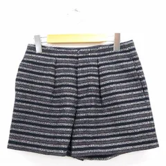 バンヤードストーム BARNYARDSTORM パンツ ショーパン ショート ボーダー ミニ ウール 毛 0 ネイビー ワインレッド 紺 赤紫 /MT33のサムネイル