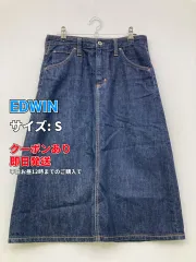 EDWIN エドウィン デニムスカート S ネイビー ミモレ・半端丈 台形 レディースのサムネイル