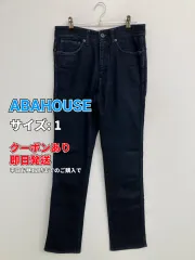 ABAHOUSE アバハウス デニムパンツ 1 ネイビー フルレングス 無地 ワンポイント スタンダード ストレート レギュラー リジッド・ワンウォッシュ メンズのサムネイル