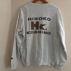 (^w^)b 90s 日本製 ヒロココシノ　バック デカロゴ  スウェット トレーナー M グレー 裏毛 ヴィンテージ 古着 オールド HK ロゴ HIROKO KOSHINO HOMME メンズ 昭和 レトロ ストリート アメカジ 長袖 OM13419ONのサムネイル