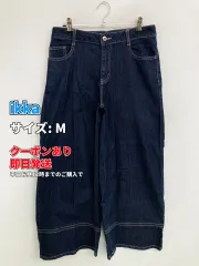 ikka イッカ デニムパンツ M ネイビー クロップド・半端丈 無地 スタンダード ストレート レギュラー リジッド・ワンウォッシュ レディースのサムネイル