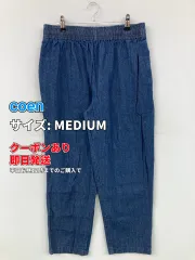 coen コーエン デニムパンツ MEDIUM ブルー フルレングス 無地 スタンダード ストレート ハイウエスト ウエストゴム・紐 リジッド・ワンウォッシュ メンズのサムネイル