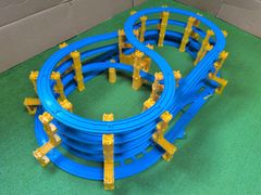 プラレール線路 6階立体タワーレイアウト - メルカリ