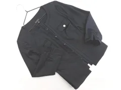 EPOCA エポカ シルク混 ノーカラー ジャケット size40/紺 ■◇ レディースのサムネイル