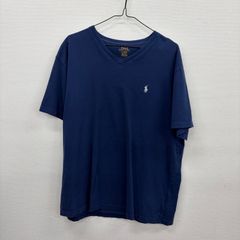 Y1305 PoloRalphLaulen Tシャツ L 青 刺繍ロゴ ポロポニー ポロラルフローレン 古着卸 アメリカ仕入