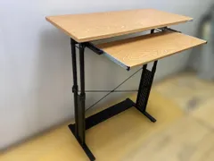 Bauhutte バウヒュッテ BHD-1000H 昇降式 スタンディングデスク ゲーミングデスク パソコンデスク ワークデスク 幅100cm 奥行45cm 高さ755〜1175mm キーボードスライダー付き 在宅ワーク オフィス 木目調 260713-2のサムネイル