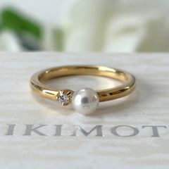 ミキモト MIKIMOTO K18 ベビーパール リング - メルカリ