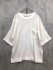Steven Alan スティーブンアラン ポケット クルーネック サマー ニット セーター ホワイト ■◆ レディースのサムネイル