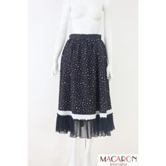 Rene　シフォンフリルドットフレアスカート　5224060　2022年商品　黒/ブラック　ルネのサムネイル