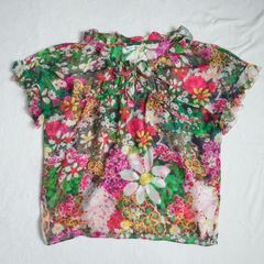美品】MACKINTOSH PHILOSOPHY 花柄フリルブラウス S - メルカリ