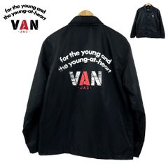 VAN JAC ヴァン ネイビー アーチロゴ スイングトップ ドリズラー L