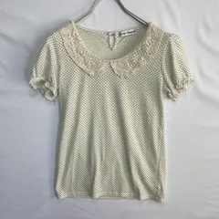 Franche lippee フランシュリッペ 141514 ドット柄 ショートスリーブ Tシャツ 半袖 トップス ホワイト【中古】 レディースのサムネイル