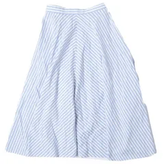 POLO RALPH LAUREN ポロ・ラルフローレン ロンドンストライプフレアスカート 0 SAX BLUE/WHITE ボトムス g27295のサムネイル