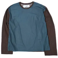 NKGW エヌケージーダブリュー 26SS SEE-THROUGH C/S バイカラーシースルーカットソー Free BLUE/BROWN トップス g27465のサムネイル