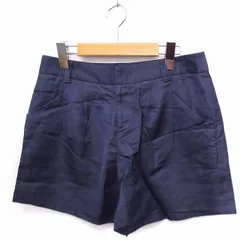 ロペ ROPE ショートパンツ 無地 綿混 リネン混 9 ネイビー 紺 /FT7のサムネイル