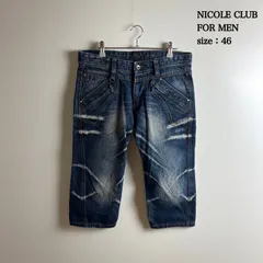 NICOLE CLUB FOR MEN y2k style damaged croped denim pants 46 M ニコルクラブフォーメン ダメージ加工 鬼ヒゲ クロップドデニム パンツ お兄系 カジュアルのサムネイル