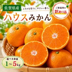 ハウスみかん ご家庭用 訳あり 佐賀県産 1kg みかん 送料無料 柑橘のサムネイル