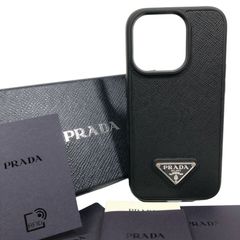 PRADA サフィアーノ 三角ロゴ iPhone 14 pro ケース 黒 - メルカリ