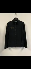 O073-S (90) Columbia 黒色フリースジップアップジャケットのサムネイル