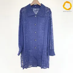 #anc ジバンシィ GIVENCHY シャツ・ブラウス 44 紺 シースルー シルク混 レディース [980018]のサムネイル