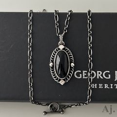 ジョージジェンセン 希少 ブローチ 173 琥珀 AG925 Georg Jensen