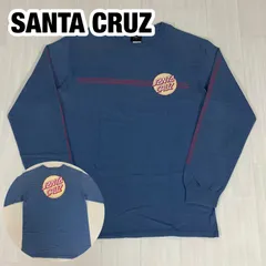 SANTA CRUZ サンタクルーズ バックプリント 長袖カットソー ロングスリーブシャツ サイズM サイドライン くすみブルー 着丈70cm 肩幅47cm 身幅(脇下)49cm 袖丈58.5cm【古着】のサムネイル