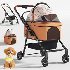 訳アリ】ペットカート 犬用カート 分離型 4輪 キャスター付き 後輪