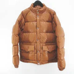 アベイシングエイプ A BATHING APE 001DNL801011M レザークラシックダウンジャケット LEATHER CLASSIC DOWN JACKET 羊革 M 茶系 ブラウン ジップアップ 裏地のサムネイル