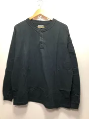 217031 CALEE 長袖 ヘンリーネック カットソー M ブラック ロンT キャリーのサムネイル