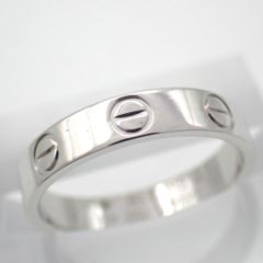 新品仕上げ済 Cartier カルティエ 49 ミニラブ リング 750 WG K18 ホワイトゴールド 9号 指輪 ジュエリー 5046