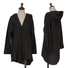ヨウジヤマモト ファムYohji Yamamoto FEMME サマーウールフーディージャケット 黒1のサムネイル