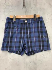 PEARLY GATES パーリーゲイツ ゴルフウェア ストレッチ チェック ショート パンツ ブルー系 ■◆ レディースのサムネイル