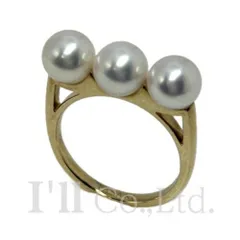 TASAKI　タサキ　バランス　エラ　リング　R-4418-18KYG　750YG　3Pアコヤパール約6.3mm　10号　ブランドジュエリー　アクセサリー　指輪　田崎　あこや真珠　Au750　K18YG　イエローゴールド【中古】【86924】のサムネイル