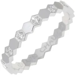 ショーメ 指輪 K18WG ダイヤ13P(0.19ct) ビードゥショーメ ビーマイラブ ハニカムリング 幅2.5ミリ 081890のサムネイル