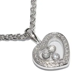 ショパール ペンダントネックレス K18WG ムービングダイヤ3P(0.17ct) ダイヤ25P(0.10ct) ハッピーダイヤモンド ペンダントネックレス ハート 79/4502-1001のサムネイル