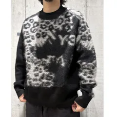 Y-3(Yohji Yamamoto×adidas) 22AW U Leopard Knit Crew Sweaterロゴ総柄レオパードウールモヘヤ混ニットセーター 8069000147308のサムネイル