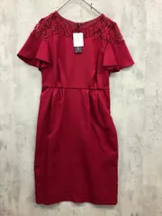 訳アリ品■ROYAL PARTY ロイヤルパーティー レース 袖フリル ワンピース sizeF/赤 ■◆ レディースのサムネイル