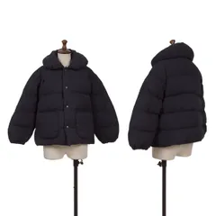 トリココムデギャルソンtricot COMME des GARCONS 起毛ウールラウンドカラーダウンジャケット 紺Mのサムネイル